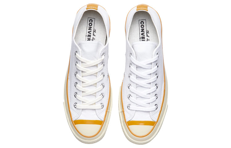 Кеды Converse All Star Chuck 70 Ox (бело-желто-синие) — Белый / жёлтый / синий — фото 4