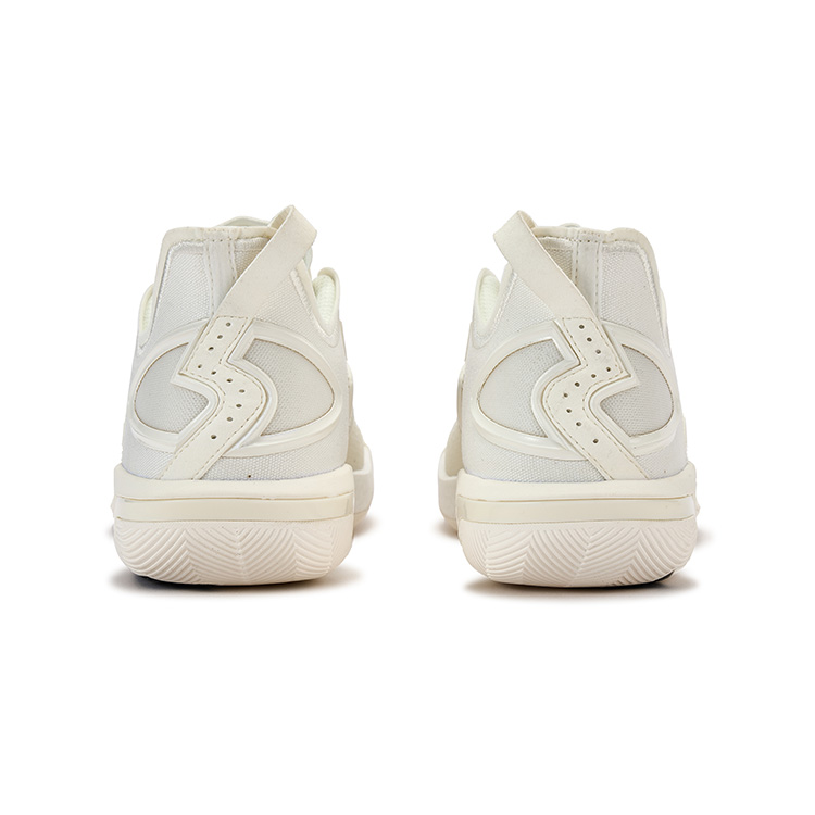 361° BIG3 6.0 Pro Abrasion Resistant Balance Anti Rollover Mid top Basketball Shoes Unisex White Black