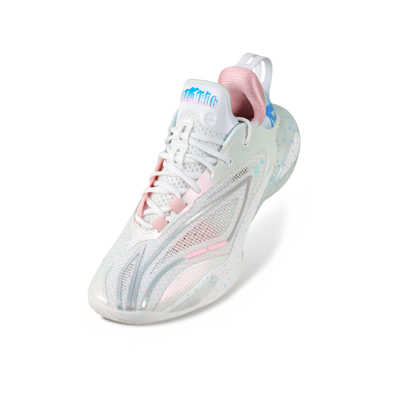 Li Ning Speed 11 Textile, TPU Low top Basketball Shoes Men’s Pearl White
