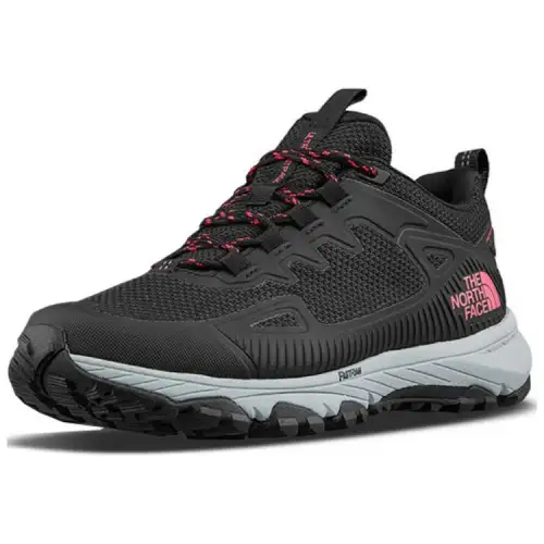 THE NORTH FACE Wear resistant And Lightweight Low top Hiking Shoes Women's Black Red