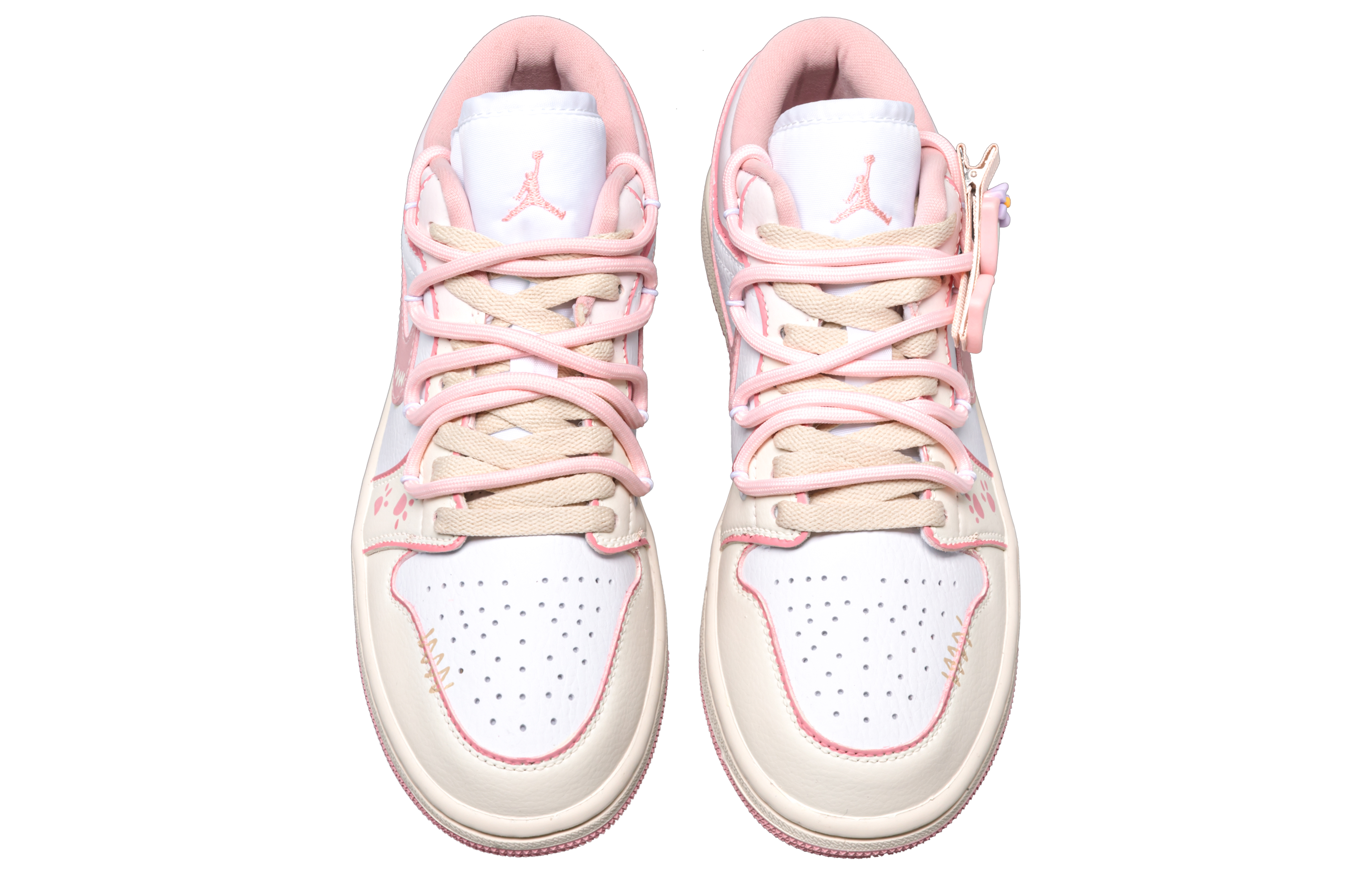Jordan Air Jordan 1 Cream Puff Cat Abrasion Resistant Abrasion Resistant Low top Vintage Basketball Shoes Women’s