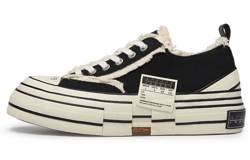 VESSEL Black Classic 2.0 Upgraded Hidden Wedge 5cm Low top Canvas Shoes Unisex