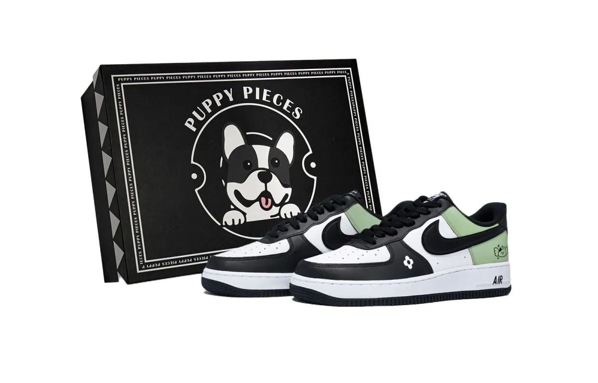 Nike Air Force 1 Quirky Matcha, Special Shoe Box Slip Resistant Low top Skateboard Shoes Men's White Green