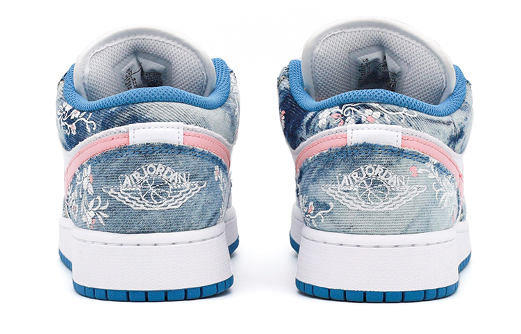 Jordan Air Jordan 1 Low Vintage Basketball Shoes GS White Blue