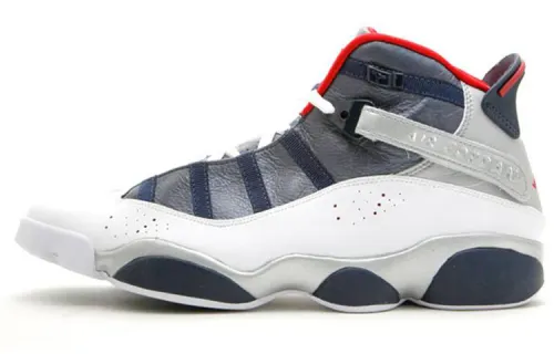 Jordan Air Jordan 6 Rings leather, simple and comfortable, shock-absorbing, non-slip, wear-resistant, high-top, retro basketball shoes, men's style