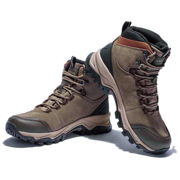 TOREAD Slip Resistant Thermal Slip Resistant Thermal High top Mountaineering Shoes Men’s Brown Black