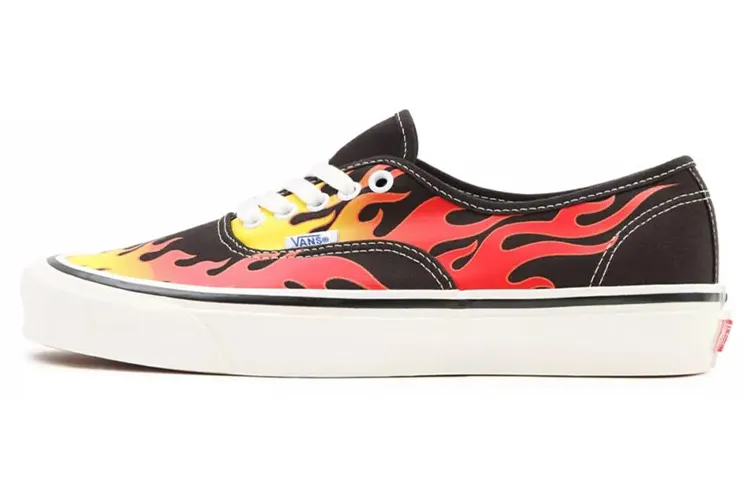 Vans Anaheim Factory Authentic 44 DX Abrasion Resistant Breathable Low top Skateboard Shoes Unisex Red Black