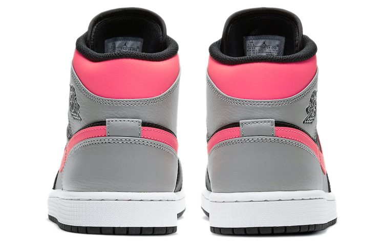 Мужские кроссовки Jordan Air Jordan 1 mid "shadow" (серо-черно-розовые) — фото 5