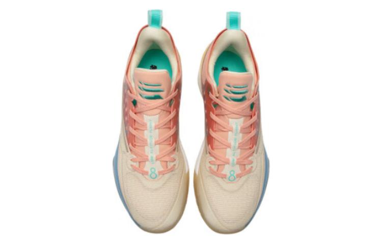 XTEP Yuwun 8 Cushioning Abrasion Resistant Lightweight Low top Basketball Shoes Men’s Yellow Pink