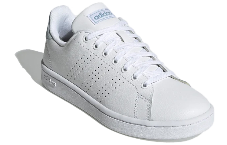 Женские кеды adidas neo ADVANTAGE (белый / зеленый) — Белый / зелёный — фото 2