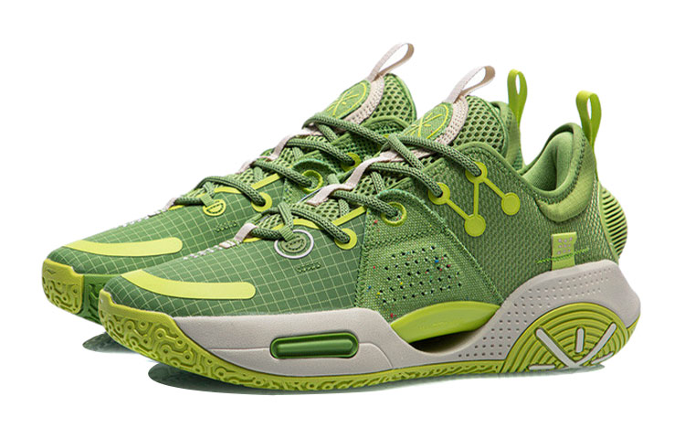 Li Ning All City 9 V1.5 Cushioning Slip Resistant Abrasion Resistant Low top Basketball Shoes Men’s Olive Green