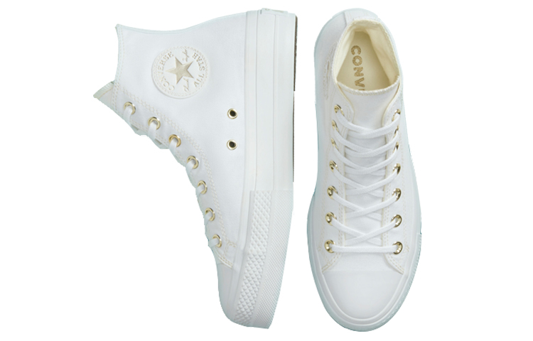 Женские кеды Converse Chuck Taylor All Star Platform High (белые) — фото 4