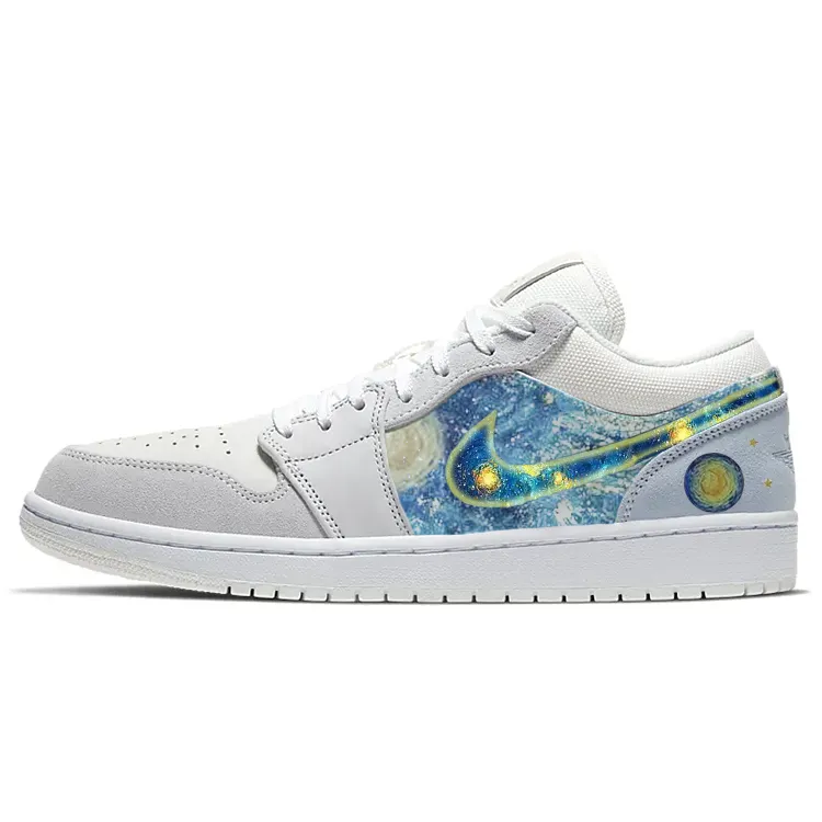 Jordan Air Jordan 1 Vintage Basketball Shoes Unisex Low Top White/Gray