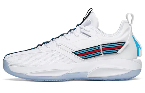 Anta Anta GH3 Nitrogen Technology Wear-resistant and Anti-slip Low-top Practical Basketball Shoes Men's White Blue