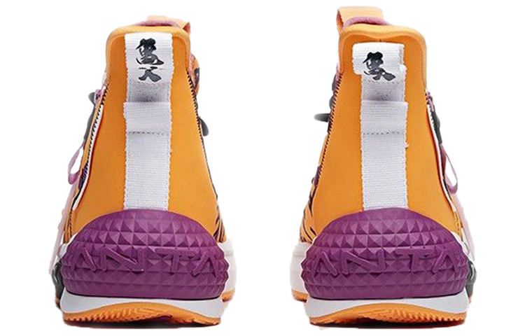 ANTA Basketball Shoes Men’s High Top Orange Yellow/Purple