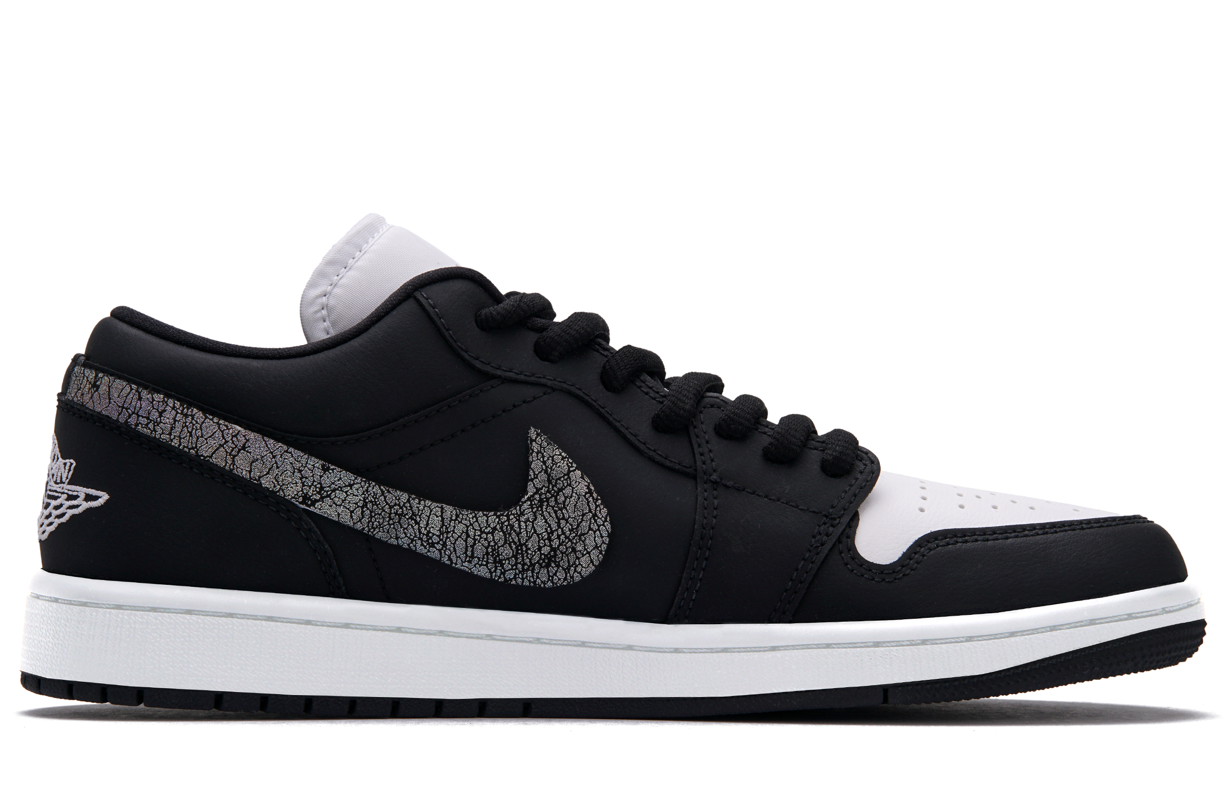Jordan Air Jordan 1 Abrasion Resistant Abrasion Resistant Low top Vintage Basketball Shoes Unisex Black White