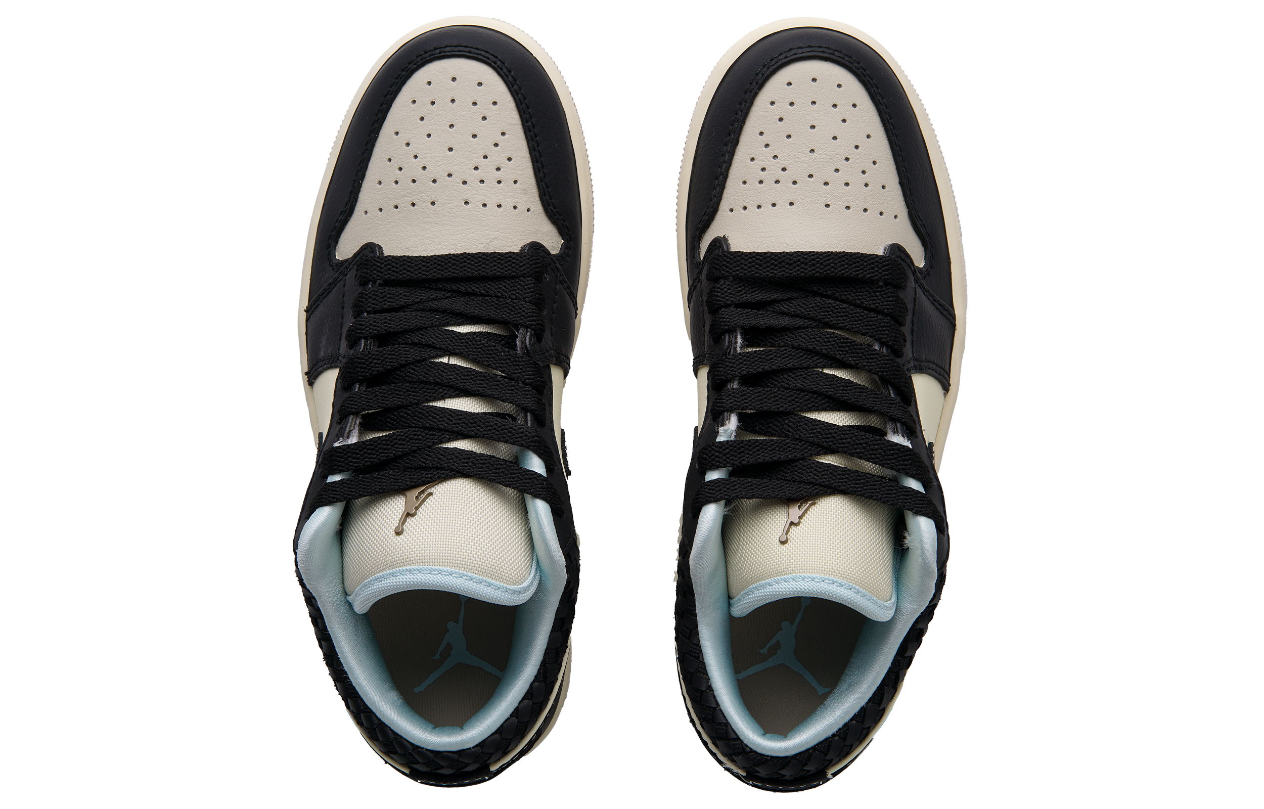 Jordan Air Jordan 1 Cushioning Slip Resistant Abrasion Resistant Low top Vintage Basketball Shoes Women’s Black White
