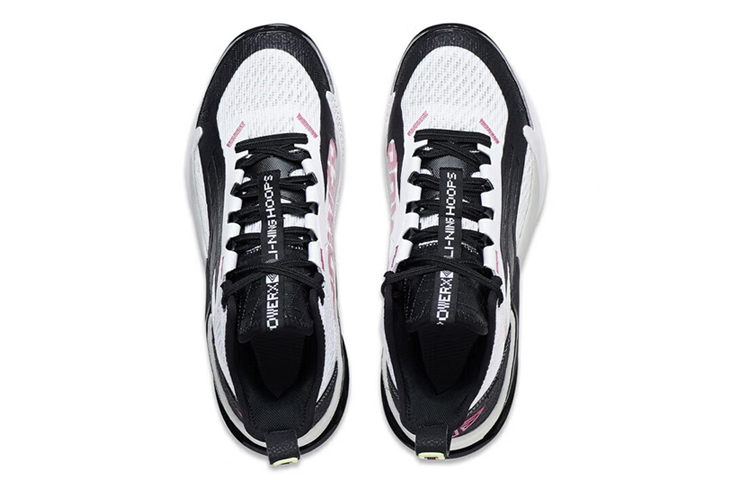 Li Ning Power 10 Mid top Performance Basketball Shoes Men's White