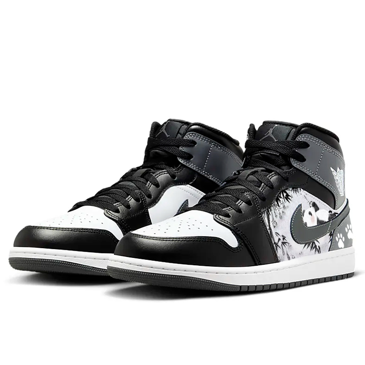 Jordan Air Jordan 1 Cushioning Slip Resistant Breathable High top Vintage Basketball Shoes Men’s White Black Gray