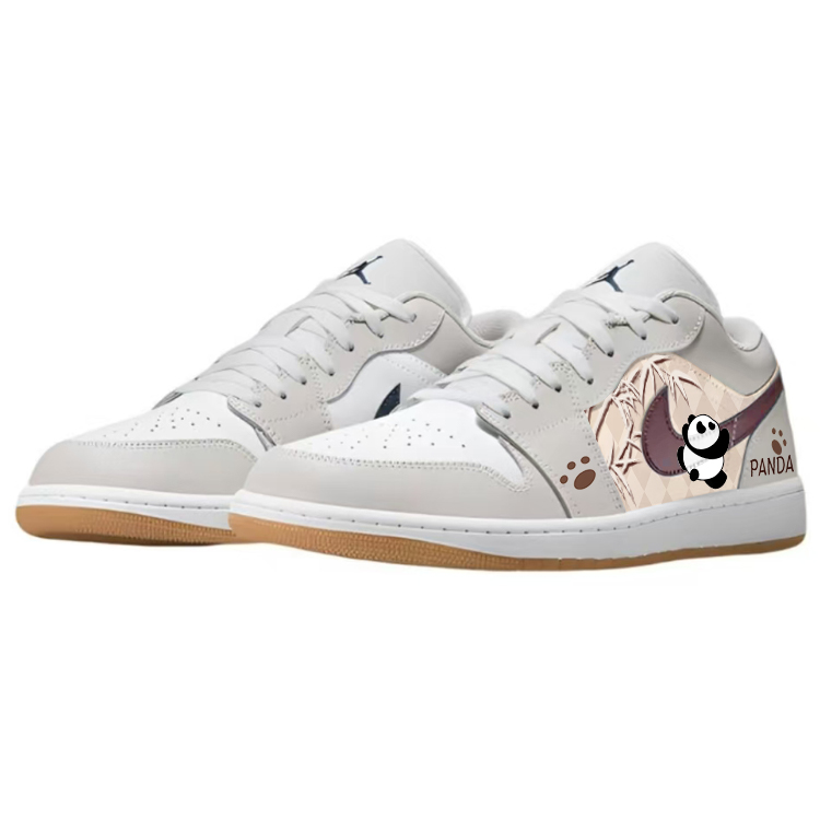 Jordan Air Jordan 1 Vintage Basketball Shoes Unisex Low Top White/Gray