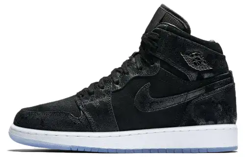 Jordan Air Jordan 1 Retro High GG Heiress Flying Wings Logo Shock Absorbing Anti-Slip High Top Retro Basketball Shoes Women's Black Velvet
