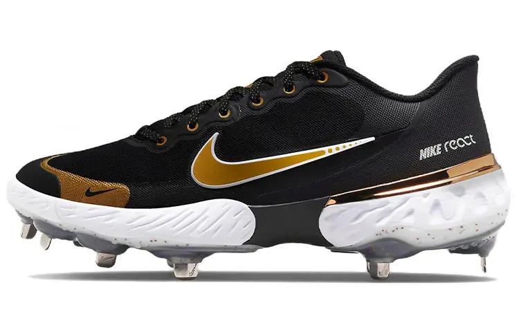 Nike Alpha Huarache Elite 3 Low 'Black Metallic Gold'