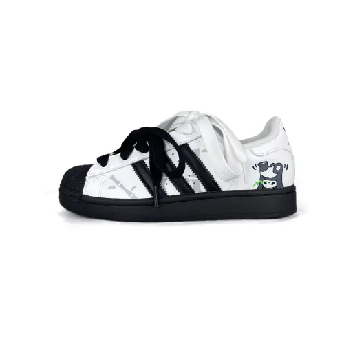 Adidas Originals Superstar 2 Abrasion Resistant Low top Skateboard Shoes Unisex Black