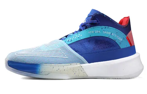 PEAK Surfing The Big Triangle 1.0 Basketball Shoes Men's Mid Top Bright Blue/White
