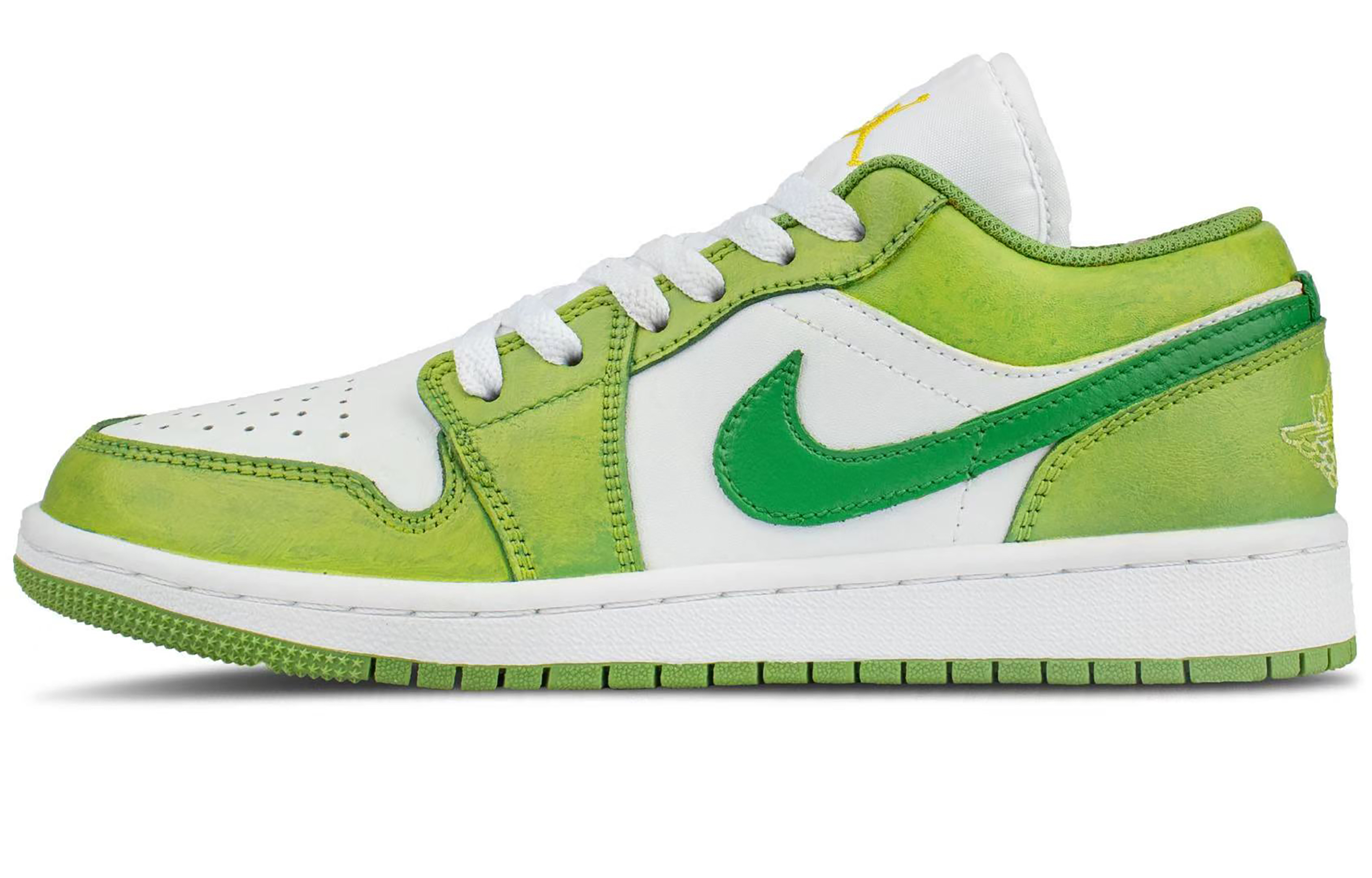 Jordan Air Jordan 1 Green Apple, Box Included Abrasion Resistant Abrasion Resistant Low top Vintage Basketball Shoes