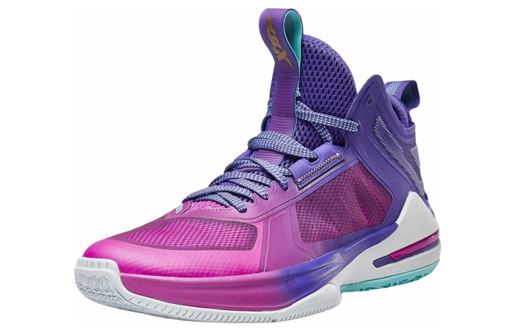 XTEP Textile, Synthetic Leather Cushioning Abrasion Resistant Support High top Basketball Shoes Men’s