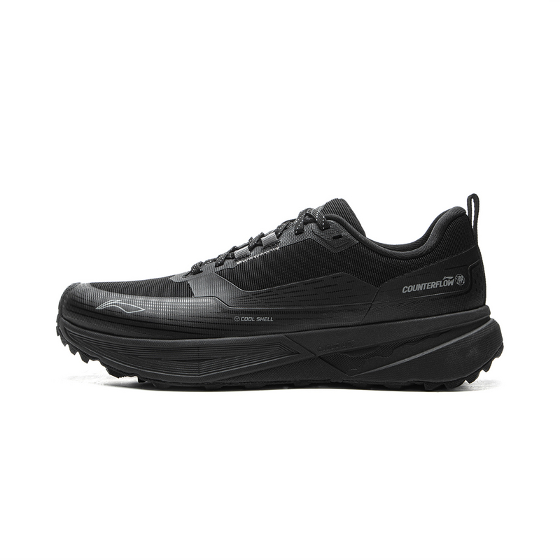Li Ning Outdoor CF Tracing, Inter Industry Cushioning Abrasion Resistant Rebound Low top Hiking Shoes Unisex Black