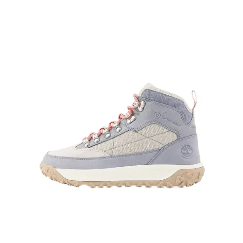 Timberland Motion 6 Textile, Synthetic Leather, Leather Waterproof Support Grip Mid top Hiking Shoes Women's Purple