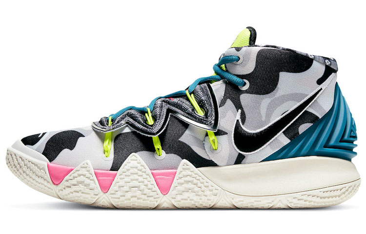 Nike Kybrid S2 \ "What the \" "Owen round head fabric shock absorption, anti -slip resistance, combat basketball shoes men and women, black and white green foreign version