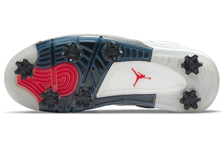 Кроссовки Jordan Air Jordan 4 golf "white cement" (белые) — фото 6