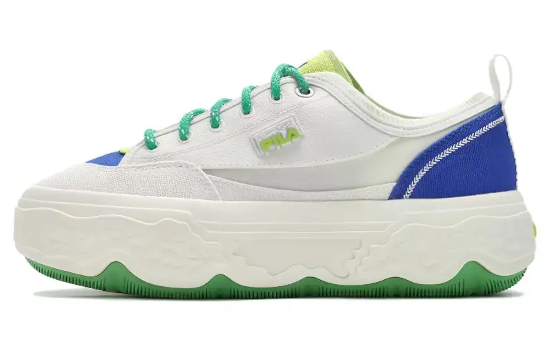 FILA ROCK Low top Canvas Shoes Women's White Blue Green