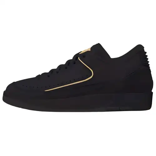 Jordan Air Jordan 2 Low Craft 'Black Vanilla' Cushioning Low top Vintage Basketball Shoes Men's Black