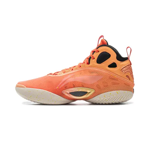 Li Ning Yushuai 19 Carbon Core Basketball Shoes Men's Mid Top Orange