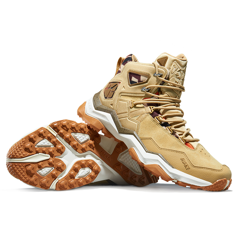RAX Fabric Slip Resistant, Waterproof, Lightweight High top Outdoor Shoes Men’s Light Khaki