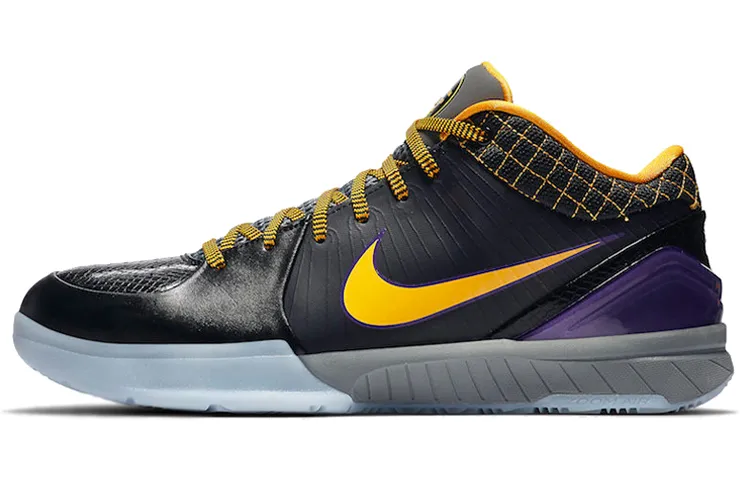 Nike Zoom Kobe 4 Protro Carpe Diem Slip Resistant Lightweight Low top Performance Basketball Shoes Men's Black Yellow