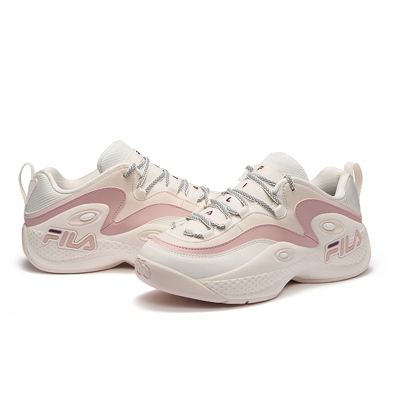 FILA FUSION Cushioning Low top Basketball Shoes Women’s White Pink