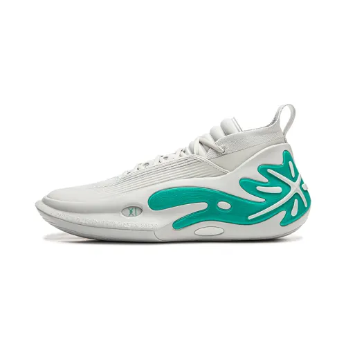 LiNing Li Ning WOW11 Wade's Way 11 Gray Child Carbon Core Technology Stable Support Shock Absorption Anti-Slip Wear Resistance Lightweight Rebound Mid-top Basketball Shoes Men's Water Drop Gray