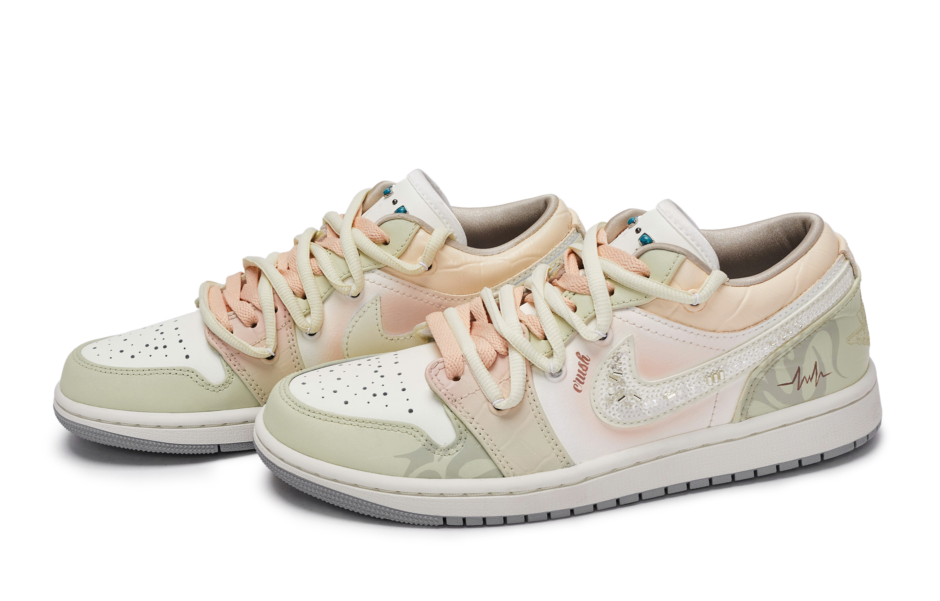 Jordan Air Jordan 1 REGO Hot Dog, Heartfelt Moment Abrasion Resistant Low top Vintage Basketball Shoes Unisex