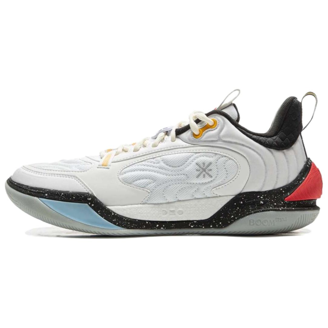 Li Ning Cushioning Breathable Abrasion Resistant Low top Basketball Shoes Men’s White