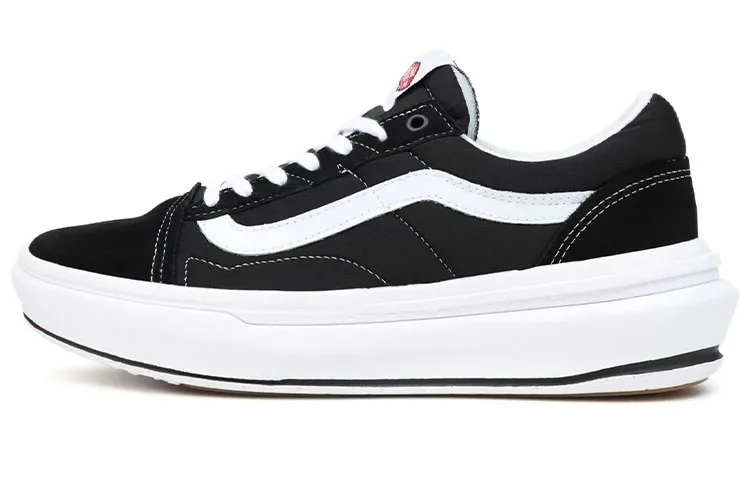 Vans Old Skool Overt Comfycush Abrasion Resistant Lightweight Low top Skateboard Shoes Unisex Black White
