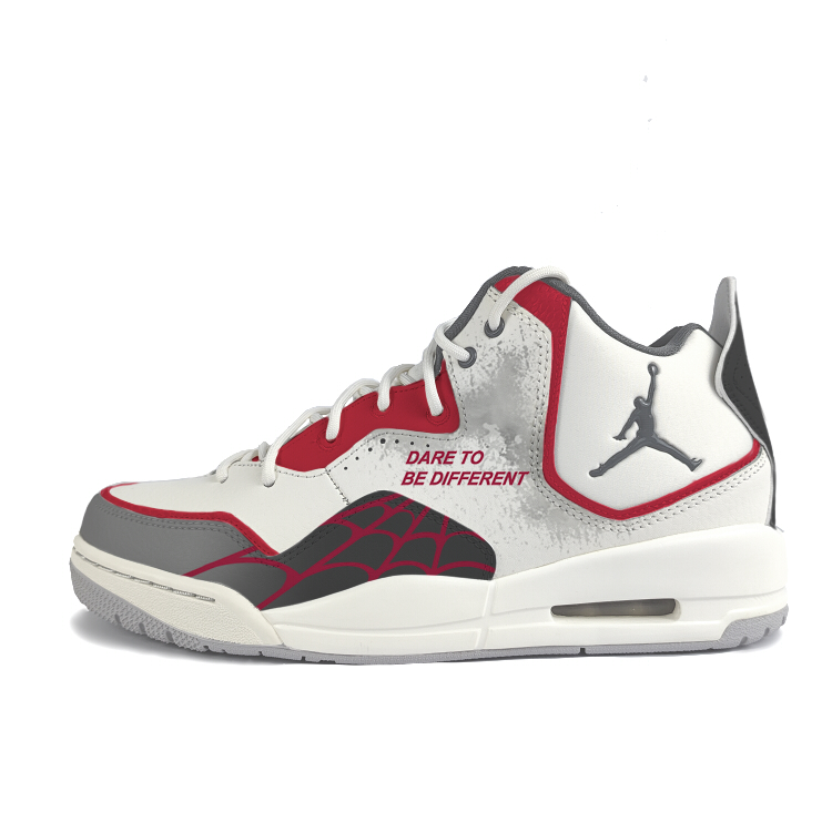 Jordan Courtside 23 Cushioning Slip Resistant Mid top Vintage Basketball Shoes Men’s Red White Gray