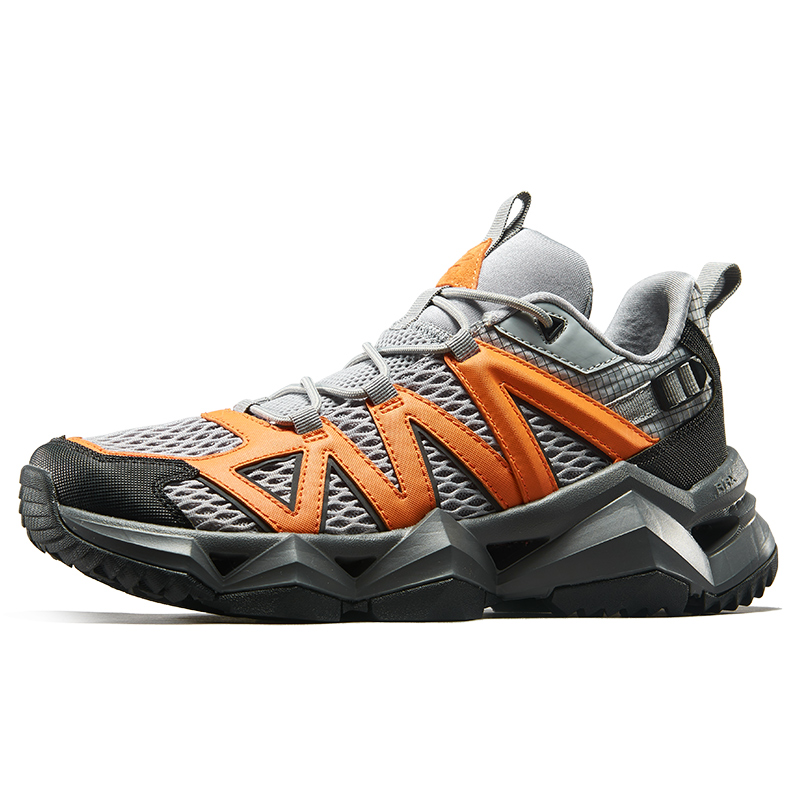 RAX Breathable, Slip Resistant, Lightweight Low top Outdoor Shoes Men’s Gray Orange