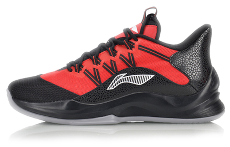 Li Ning Star Speed Rebound Cushioning Lightweight Slip Resistant Low top Basketball Shoes Men’s Vermilion
