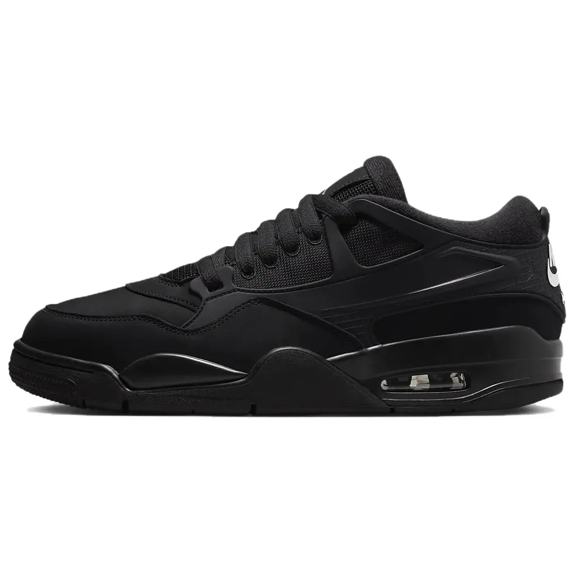 Jordan Air Jordan 4 RM 'Black Cat' Leather Low top Vintage Basketball Shoes Men's Black