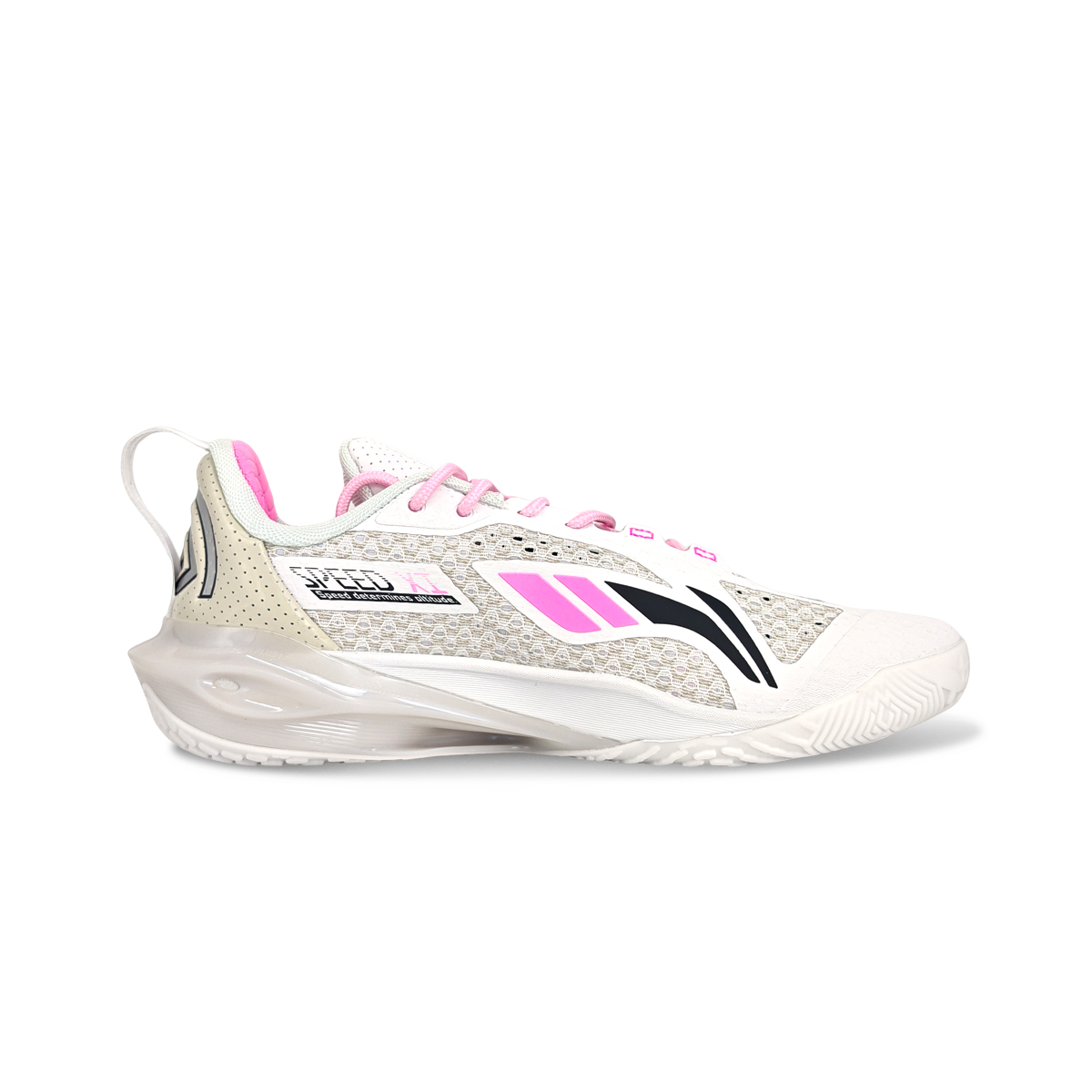 Li Ning Speed 11 Cushioning Slip Resistant Abrasion Resistant Low top Basketball Shoes Men’s White Pink