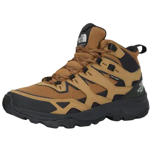 THE NORTH FACE HEDGEHOG 3 Slip Resistant Abrasion Resistant Mid top Hiking Shoes Men's Yellow